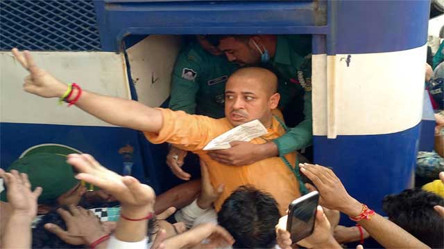 আইনজীবী হত্যা মামলায় গ্রেফতার দেখানো হলো চিন্ময় দাসকে